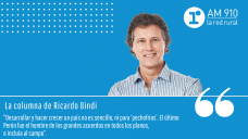 Columna Ricardo Bindi - ¿Cómo hacer crecer al país con más trabajo y emprendedores y menos redistribuidores?