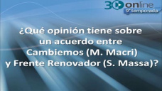 30 online B4: ¿Es conveniente un acuerdo entre Cambiemos y Frente Renovador para ganarle al kirchnerismo?