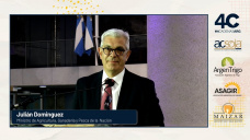 ¿Qué mensaje le transmitió el Min. de agric. Julián Dominguez al campo desde la Bolsa de Cereales? 