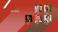 Un Panel con #VasoMedioLleno junto a G. Grobocopatel, M. Bosch (Adecoagro); J. Farinati (Bayer) e I. Tanzi