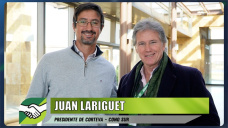 Con el Pte. de Corteva evaluando tecnologías de Insumos de alto impacto; con Juan Lariguet - agrónomo