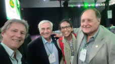 Conversando sobre UNA SALUD (suelos - cultivos - personas) en Simposio Fertilizar; con C. Zin, M. Taboada, A. Posas y R. Bindi