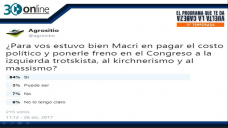 30 online B4: ¿Hizo bien Macri en ponerle un freno a la izquierda trotskista, kirchnerismo y massismo?