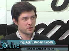 30 online: ¿Qué superficie y volúmen de trigo, soja y maíz prevemos para 13-14?; con E. Copati