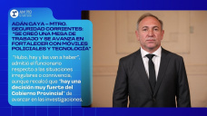 Adán Gaya – Mtro. Seguridad Corrientes: “se creó una mesa de trabajo y se avanza en fortalecer con móviles policiales y tecnología”