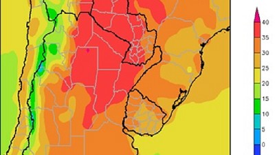 Clima: Calor y lluvias sobre gran parte del centro y este del área agrícola; por E. Sierra