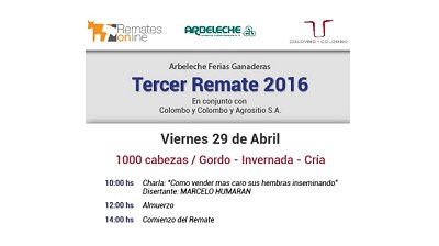 Se viene el tercer remate de Arbeleche en Pergamino