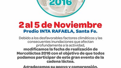 Nueva fecha para Mercoláctea 2016
