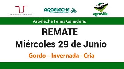 Arbeleche, Agrositio y Colombo & Colombo anuncian su proximo remate en Pergamino