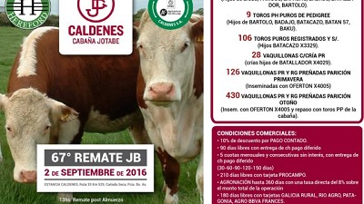 Radio: Cabaña Jotabe Caldenes anticipa la calidad de 700 animales a rematar; con P. Prado