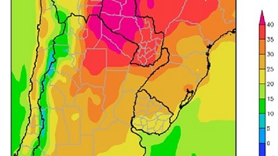 Clima: Incremento térmico y lluvias sobre el centro-este; por E. Sierra