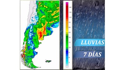 Registros de lluvias de las últimas horas