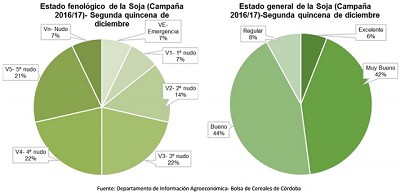 Situación de los cultivos en Córdoba a fin de 2016
