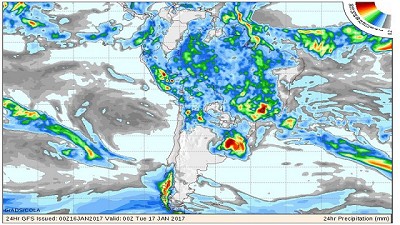 Reporte de lluvias del 16 de enero
