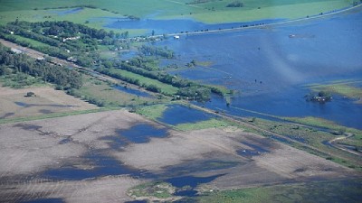 Hay más de 700.000 hectáreas bajo el agua en el límite entre Córdoba y Buenos Aires
