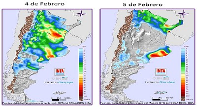 Informe de Reporte de lluvias al 06 de febrero