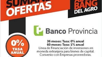 Los bancos saldrán a ofrecer nuevas líneas de crédito para el sector en Expoagro