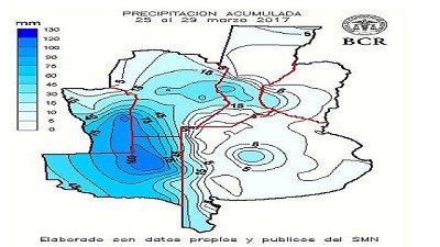 Marzo termina con alerta por nuevas lluvias en La Pampa y sur de Córdoba