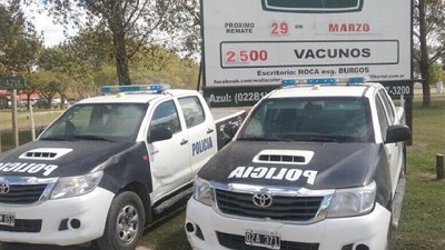 Otro remate ganadero con fuerte custodia policial
