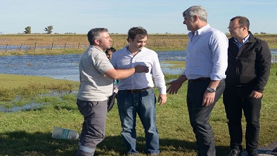 Buryaile visitó las zonas inundadas en el partido de General Villegas