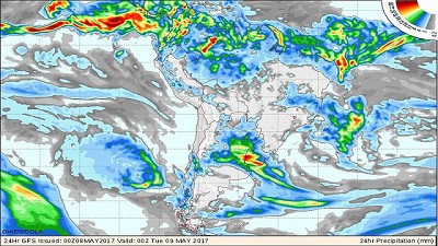Reporte de lluvias al 08 de Mayo 
