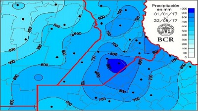 Aún no termina mayo y ya se tocan los 1.000 mm anuales en la región núcleo