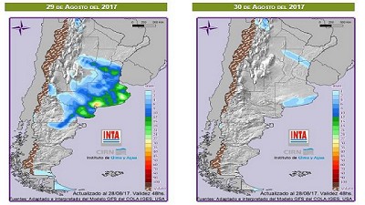 Registro de lluvias al 29 de Agosto
