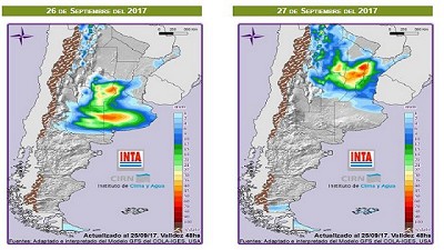 Registro de lluvias al 27 de septiembre