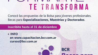 La Bolsa lanzó un programa anual de becas para estudios de postgrado