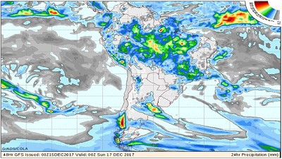 Pronóstico para el fin de semana del 15 al 17 de Diciembre