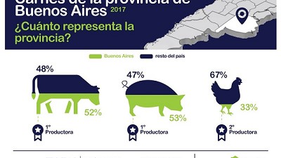 Las cadenas aviar, bovina y porcina inyectan U$ 11.964 millones anuales a la economía de la Pcia de Bs As