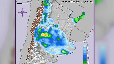Registro de lluvias de las últimas 48 horas