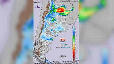 Registro de lluvias de éste fin de semana, sábado 20 y domingo 21