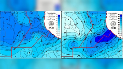 Los cultivos recibieron casi la mitad de agua que hace un año
