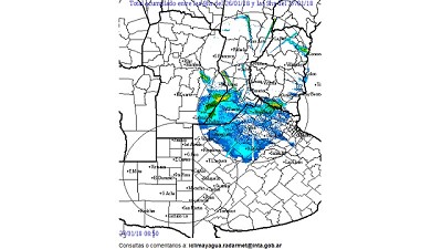Datos de lluvias caídas desde el viernes hasta este domingo 28-01