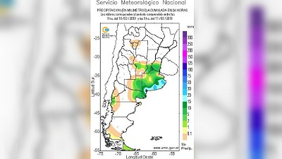 Registro de lluvias del día 11 de marzo
