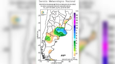 Registro de lluvias de los días 17 y 18 de marzo 