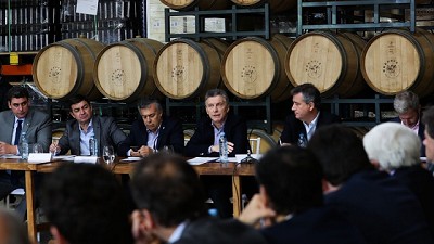 Macri encabezó la Mesa Vitivinícola en Mendoza