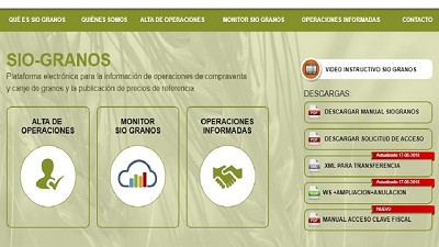 Mejoras en la plataforma SIO GRANOS