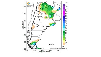 Registros de lluvias del 16 al 18 de marzo