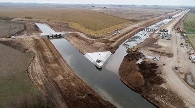 Vidal culmina el Partidor Piñeyro, la obra hidráulica más importante del sudoeste