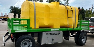 Mancini diseñó un acoplado tanque para apoyo de pulverizadoras