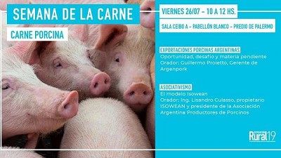 Los cerdos tendrá su espacio en la Semana de la Carne en la Rural de Palermo