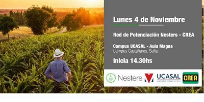 La Red  de Potenciación Nesters - CREA debatirá hoy sobre las nuevas tecnologías para el agro en la provincia de Salta