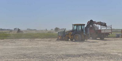 Etchevehere recorrió los avances de las obras del nuevo Mercado Agroganadero