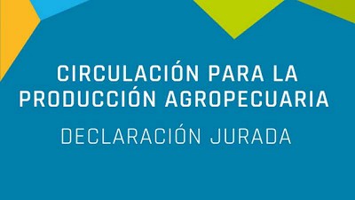 Actividad agropecuaria Pcia de Cordoba: Declaración Jurada para circular