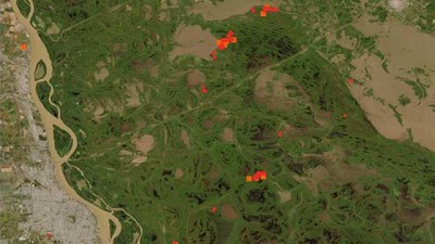 Una vez más se detectaron focos de incendio en el humedal