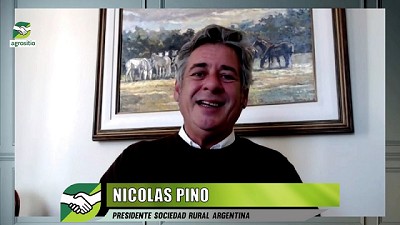 La Rural no tiene problema en dialogar con el Min. Domínguez y con el Cons. Agroindustrial; con Nicolás Pino - Pte. SRA 