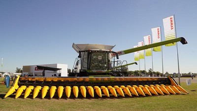 Expoagro exhibe la cosechadora más potente del mercado