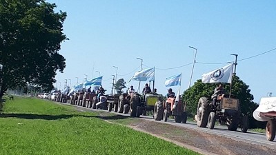 Productores agropecuarios realizaron un tractorazo en Formosa